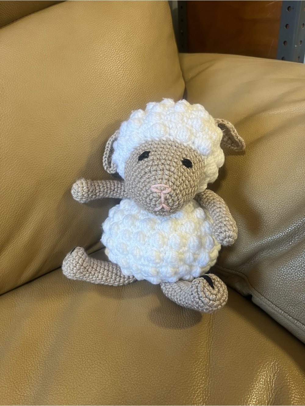 Free add-on🔥Handmade Beige and White Plush Sheep Toy
